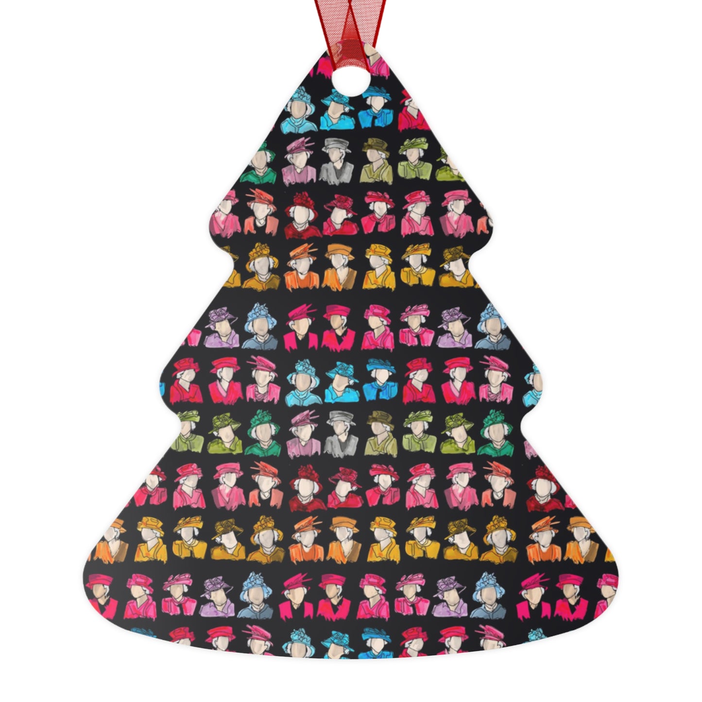 Queen of Hats Bright Metal Ornaments