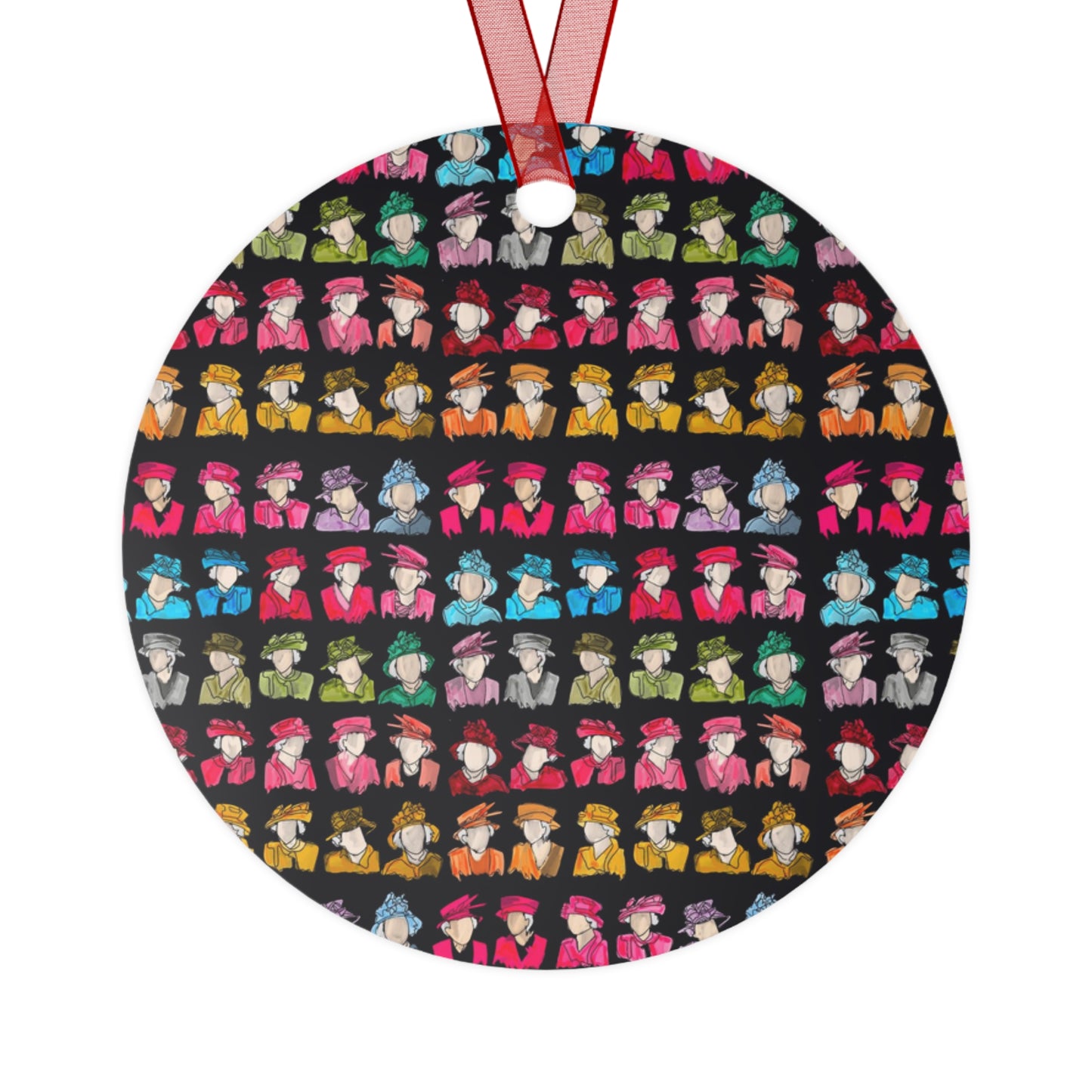 Queen of Hats Bright Metal Ornaments