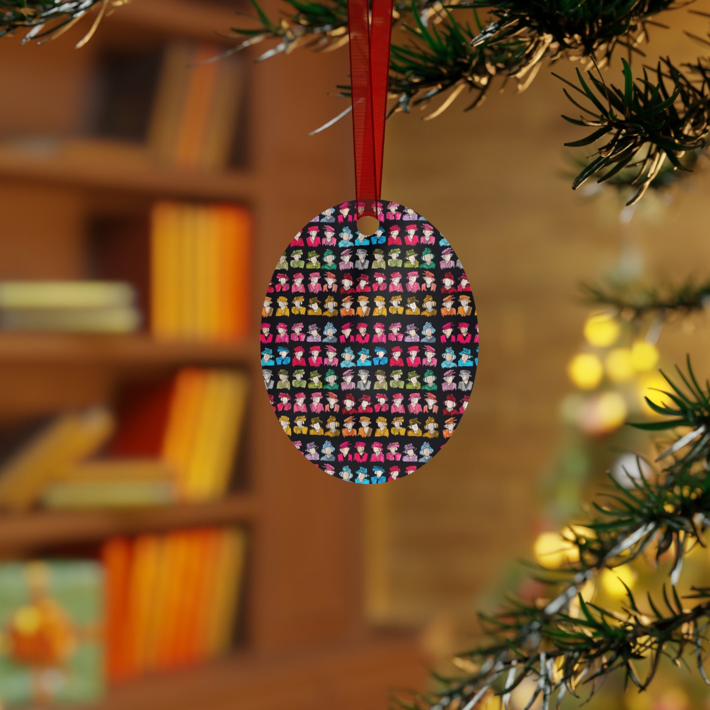 Queen of Hats Bright Metal Ornaments