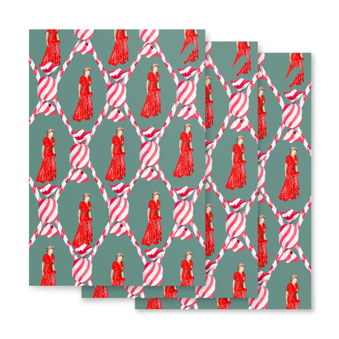 Holiday Diana Wrapping paper sheets