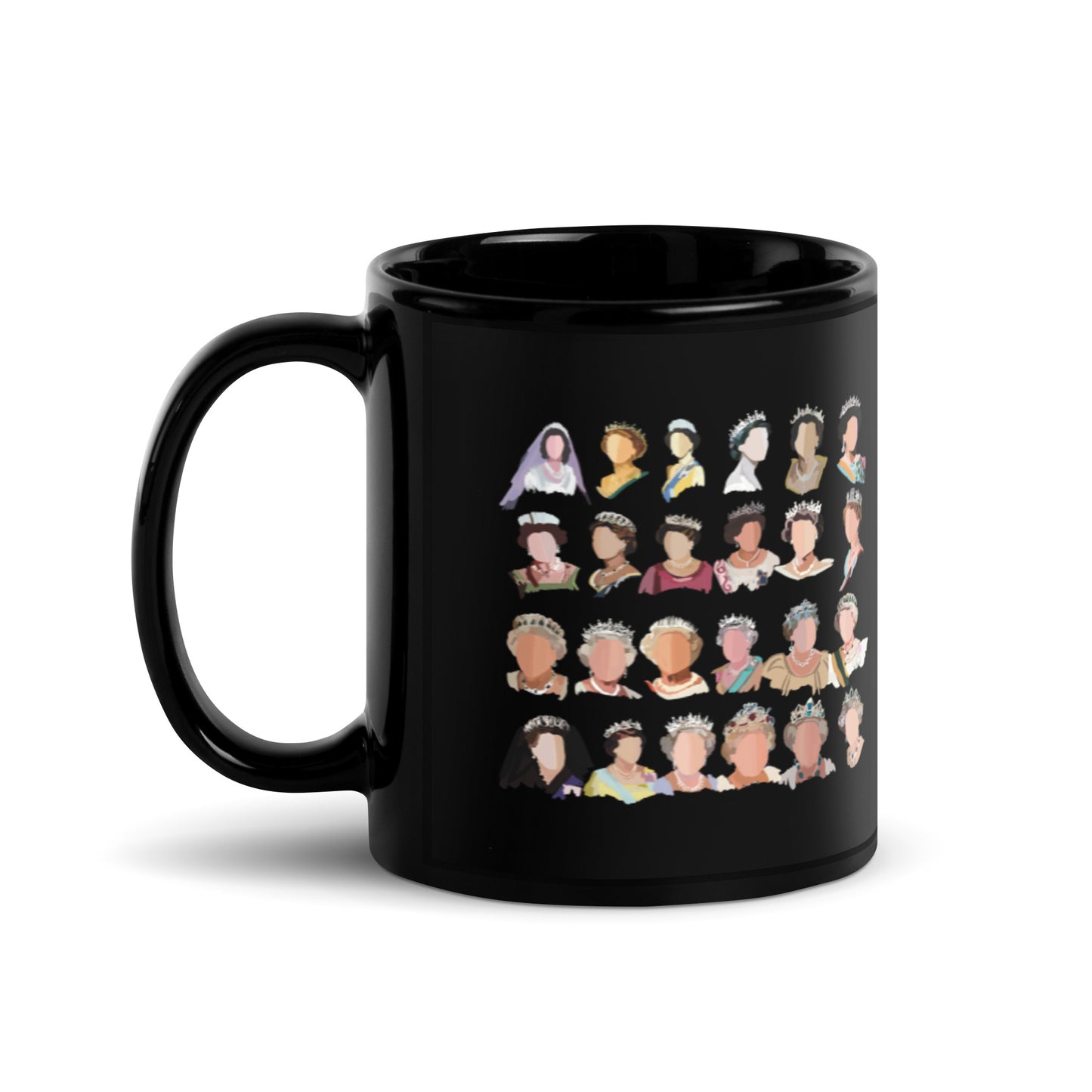 Hats off to the Queen Black Glossy Mug
