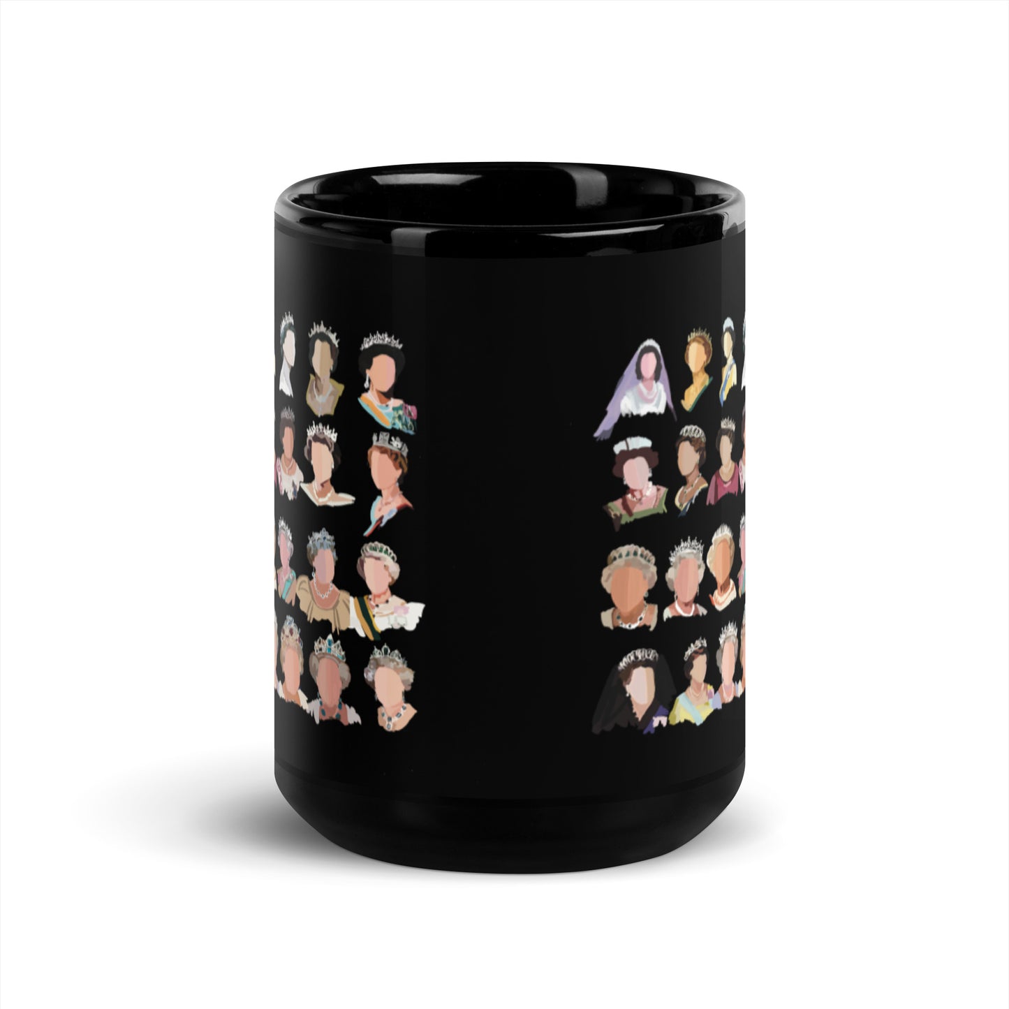 Hats off to the Queen Black Glossy Mug