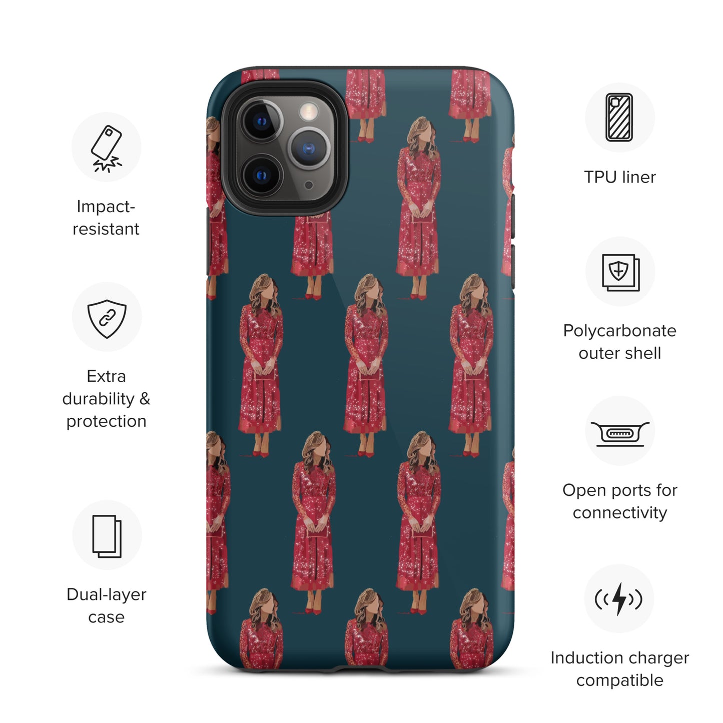 Kate in red Tough iPhone case
