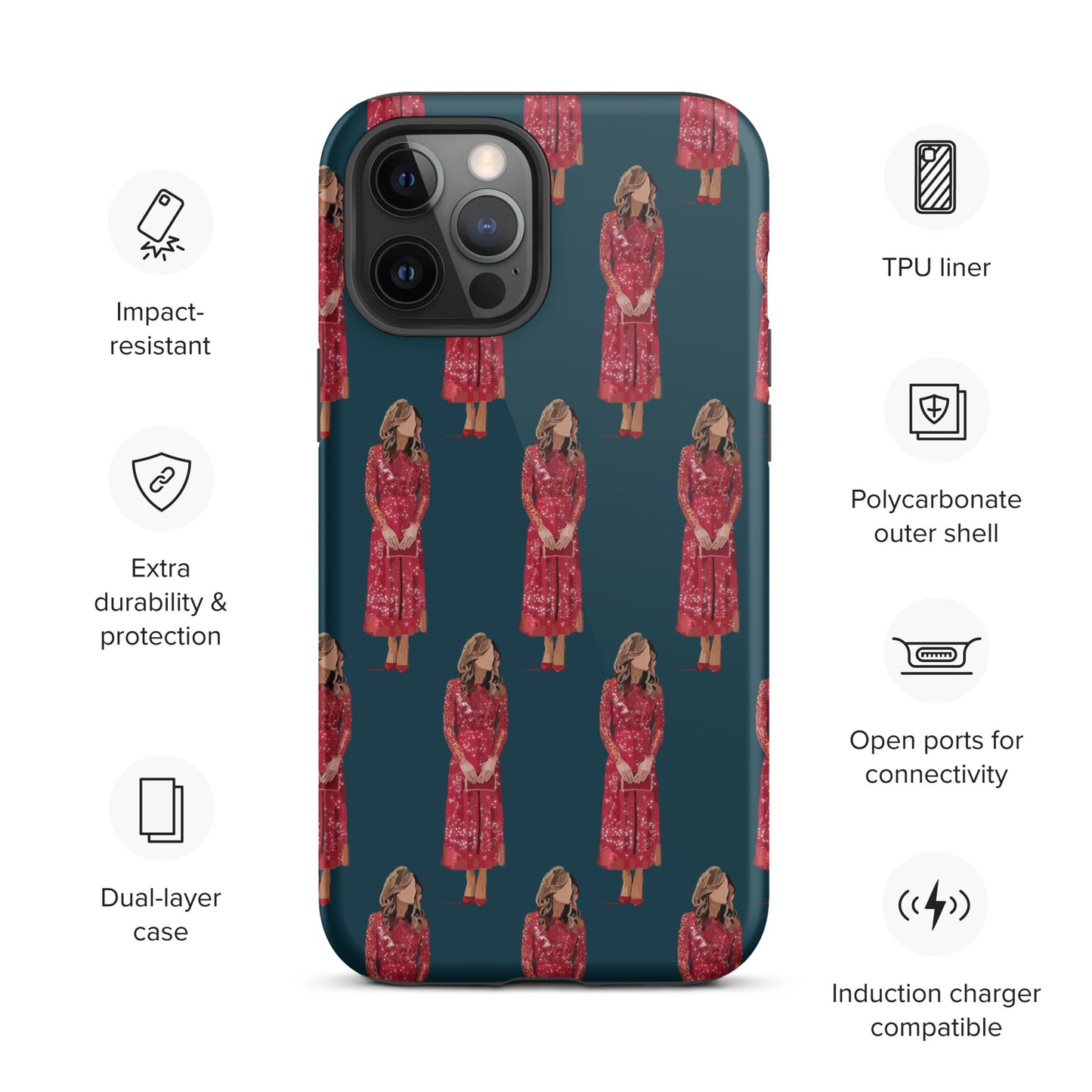Kate in red Tough iPhone case