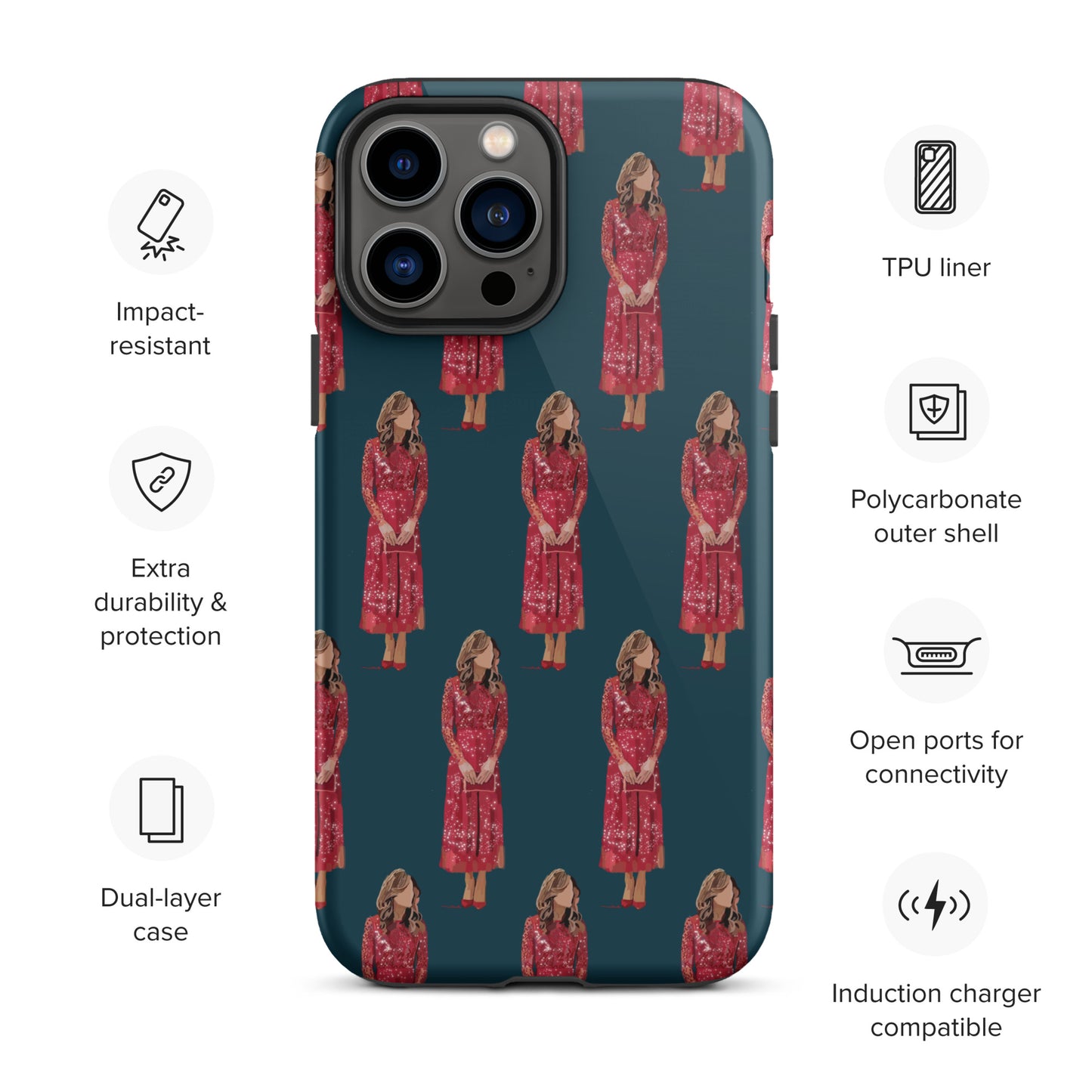 Kate in red Tough iPhone case