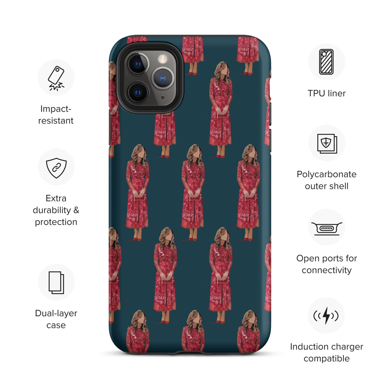 Kate in red Tough iPhone case
