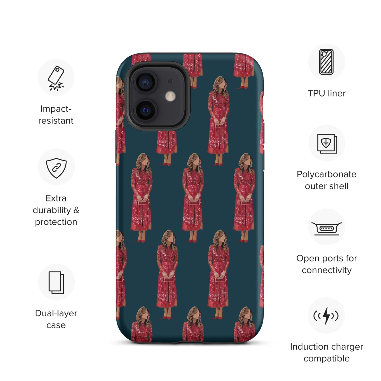 Kate in red Tough iPhone case