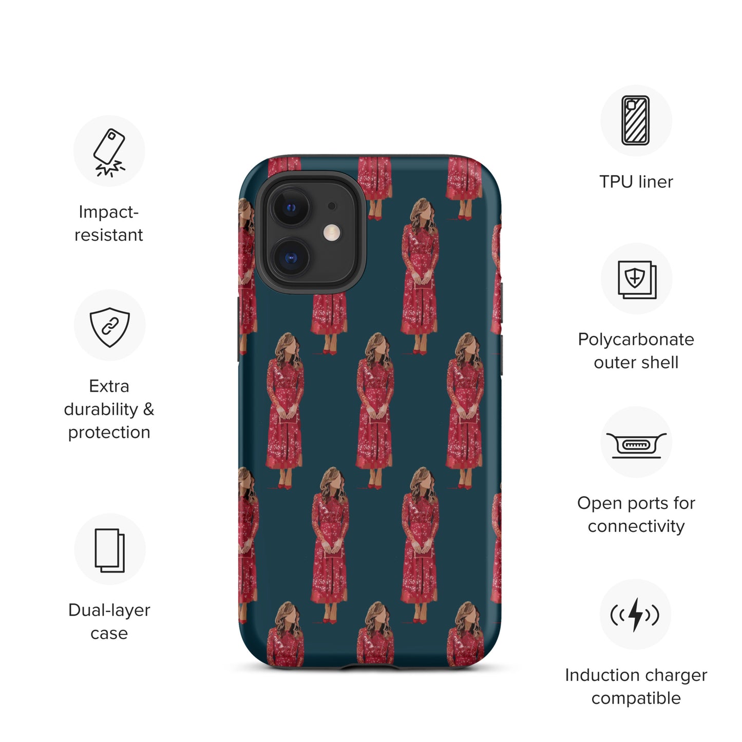 Kate in red Tough iPhone case