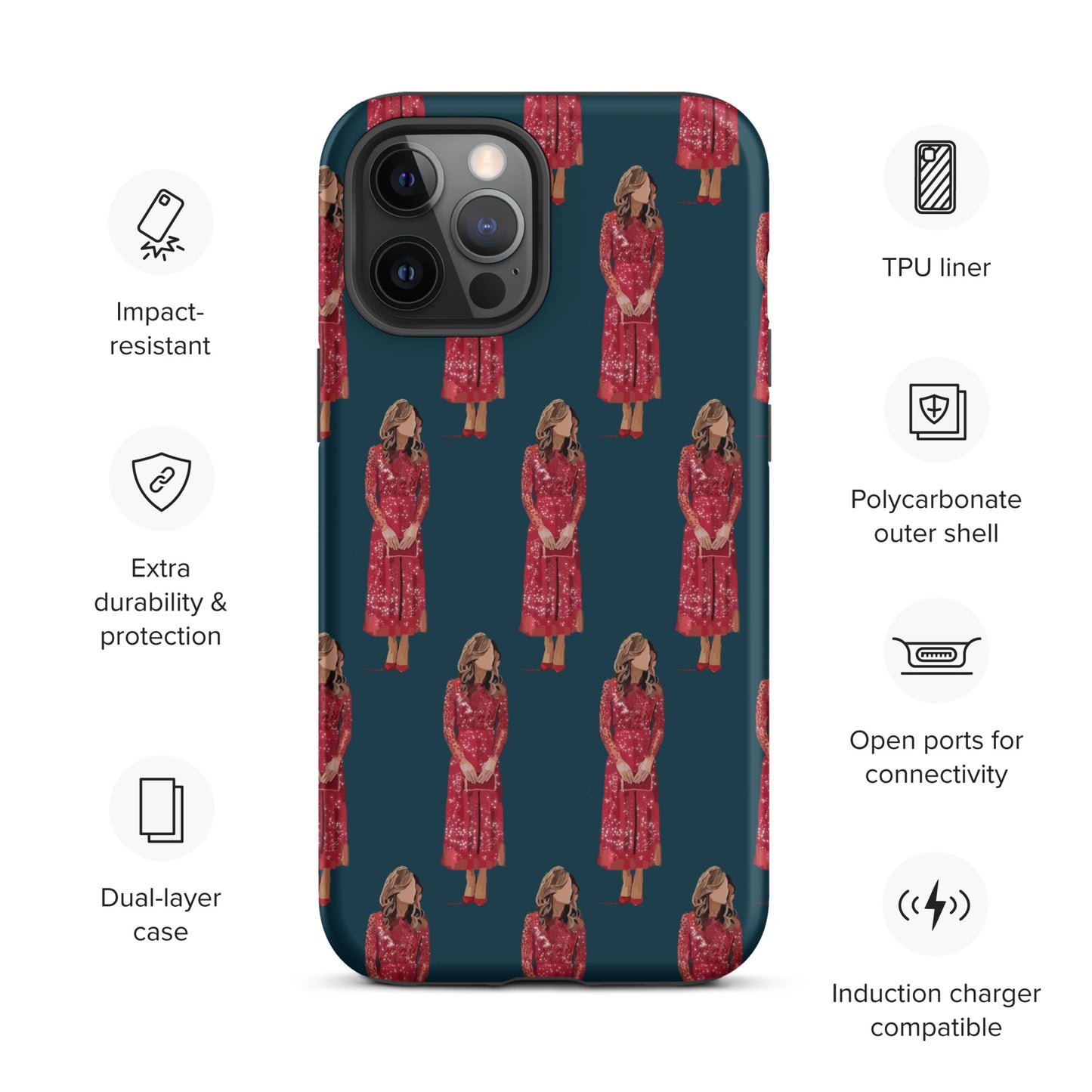 Kate in red Tough iPhone case