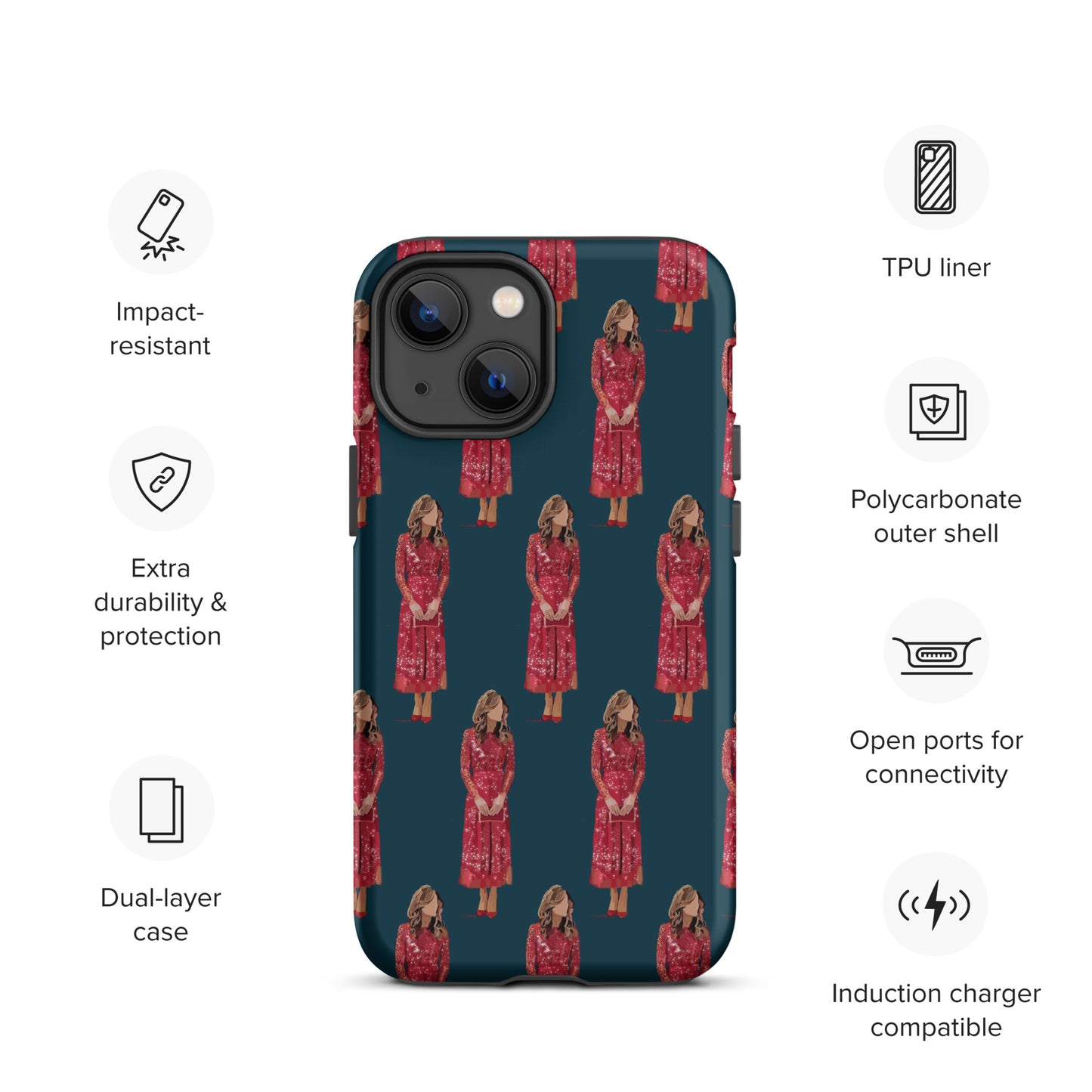 Kate in red Tough iPhone case