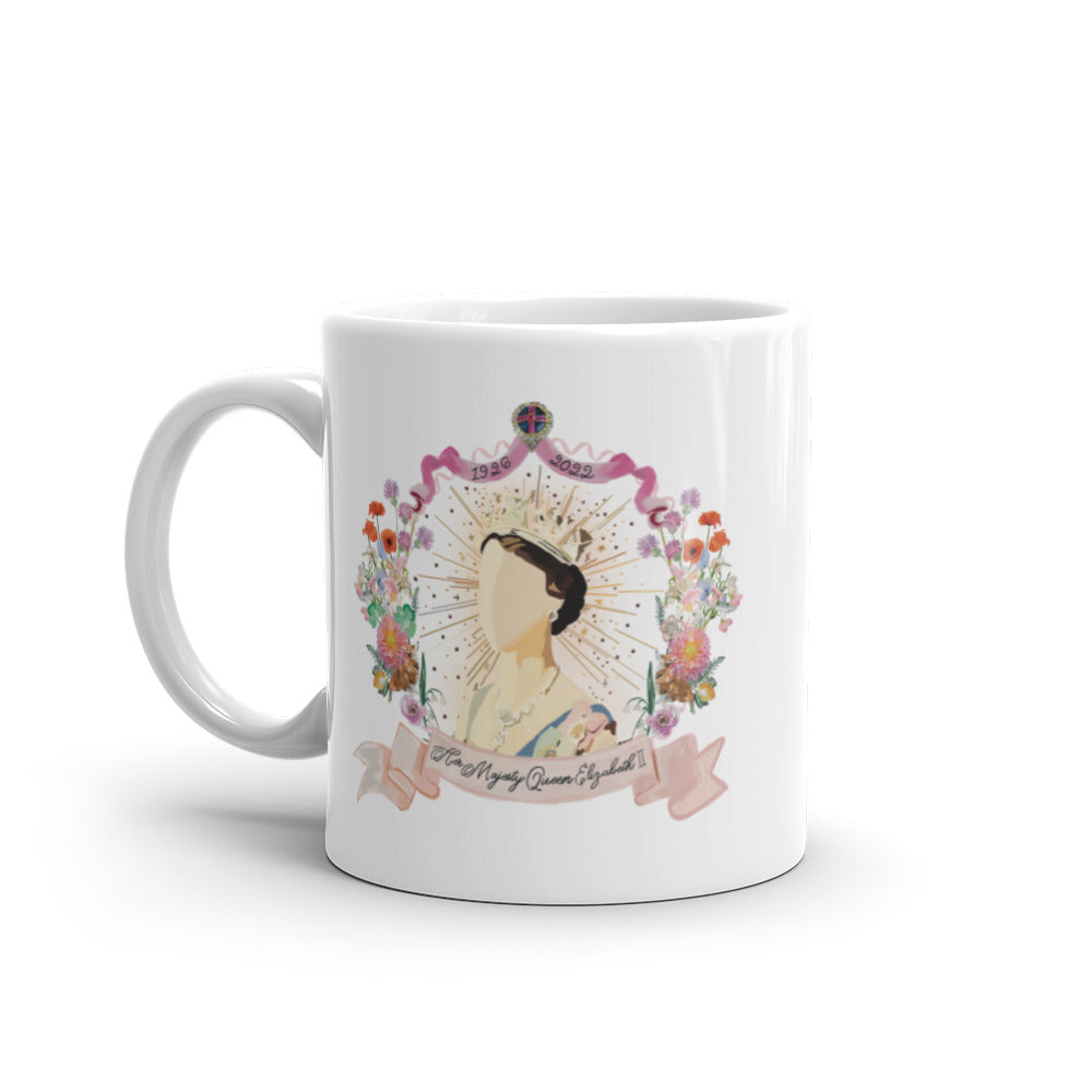 QII Memorial White glossy mug
