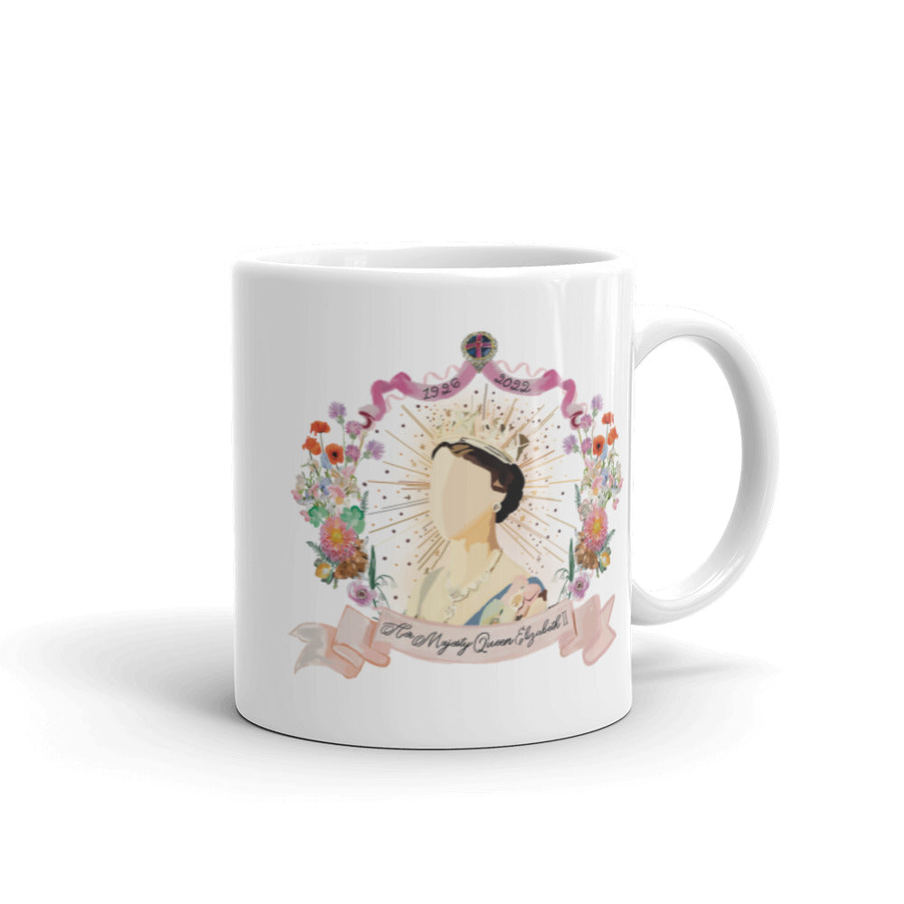 QII Memorial White glossy mug