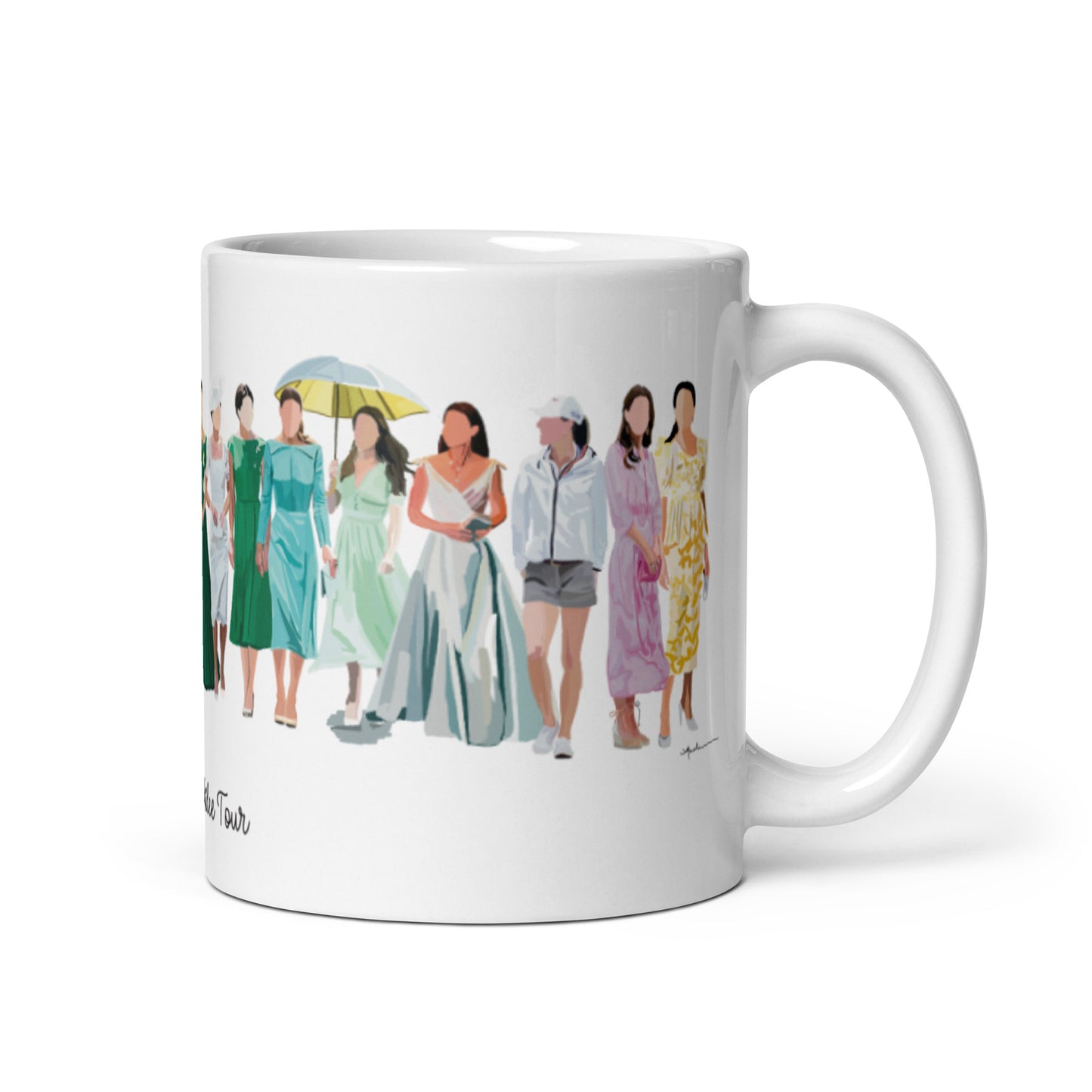 Kate jubilee tour White glossy mug