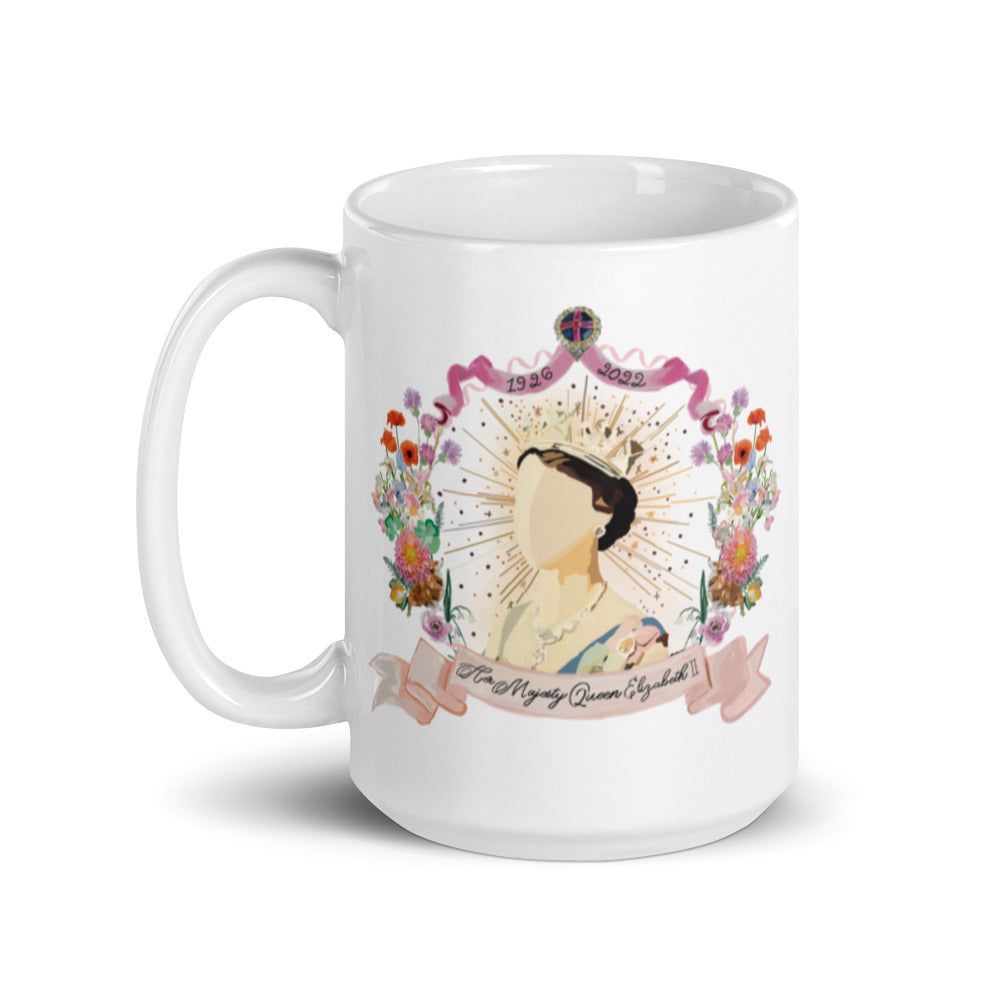 QII Memorial White glossy mug
