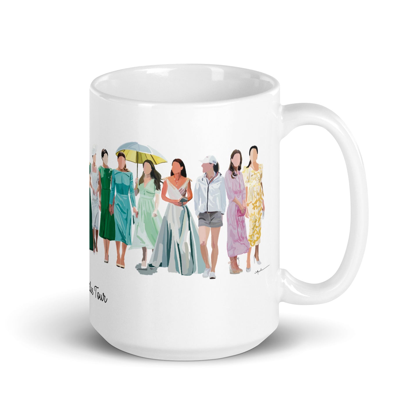 Kate jubilee tour White glossy mug