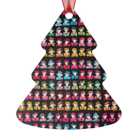 Queen of Hats Bright Metal Ornaments