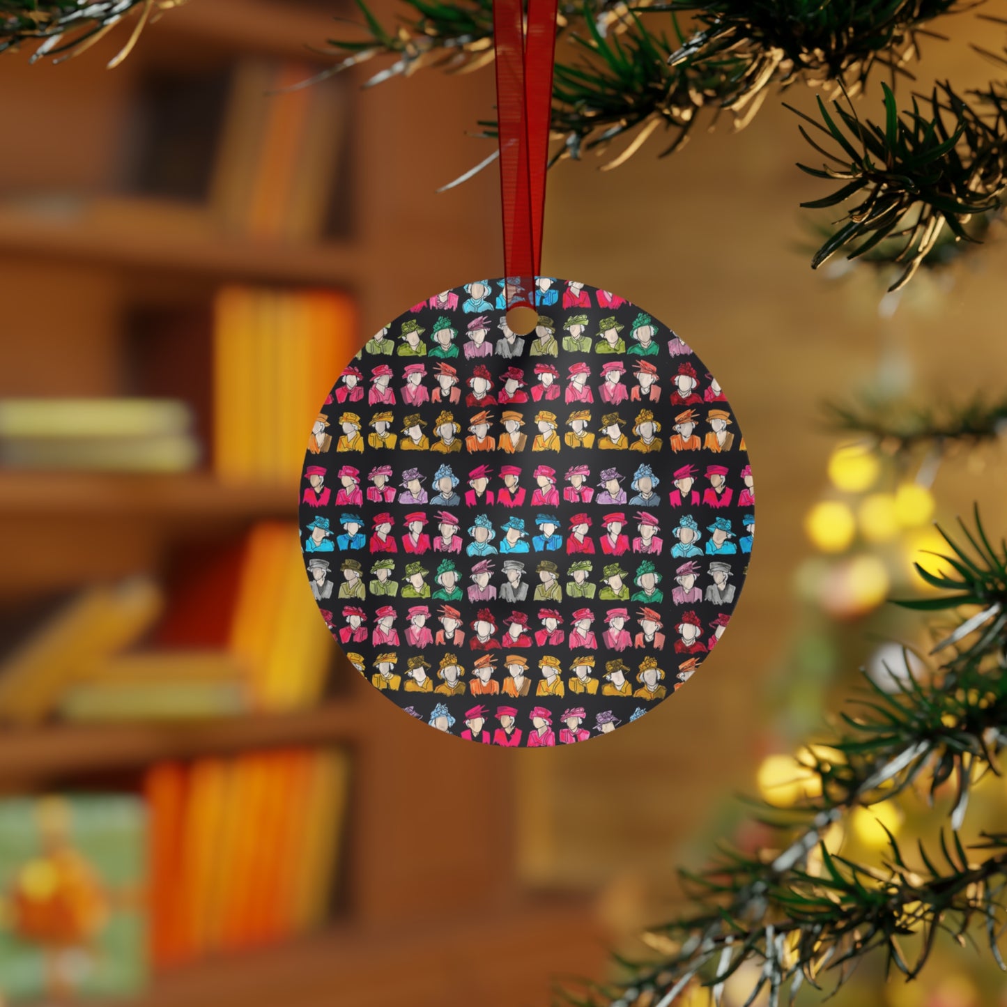 Queen of Hats Bright Metal Ornaments
