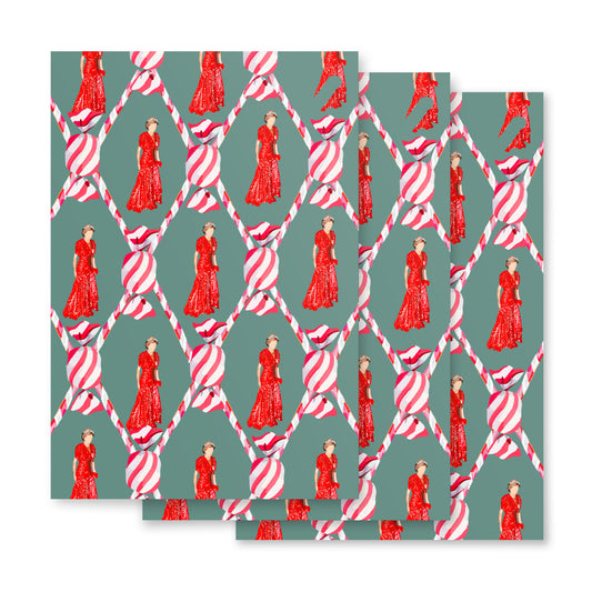 Holiday Diana Wrapping paper sheets