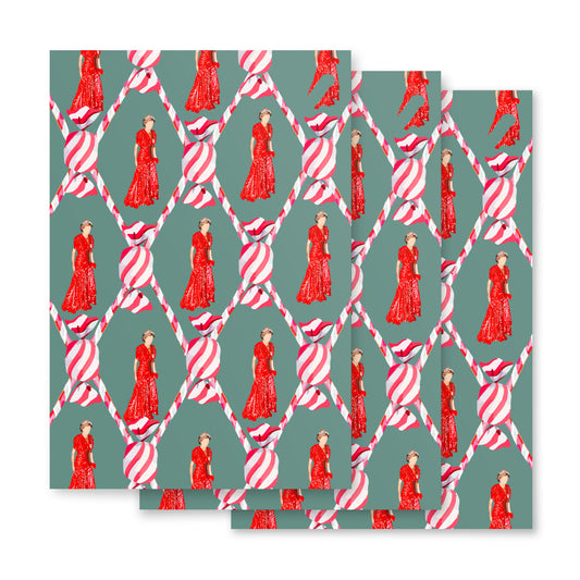 Holiday Diana Wrapping paper sheets