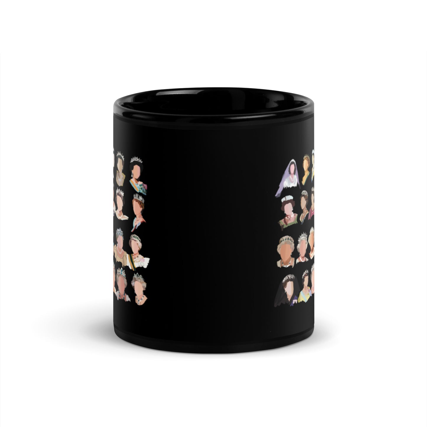 Hats off to the Queen Black Glossy Mug
