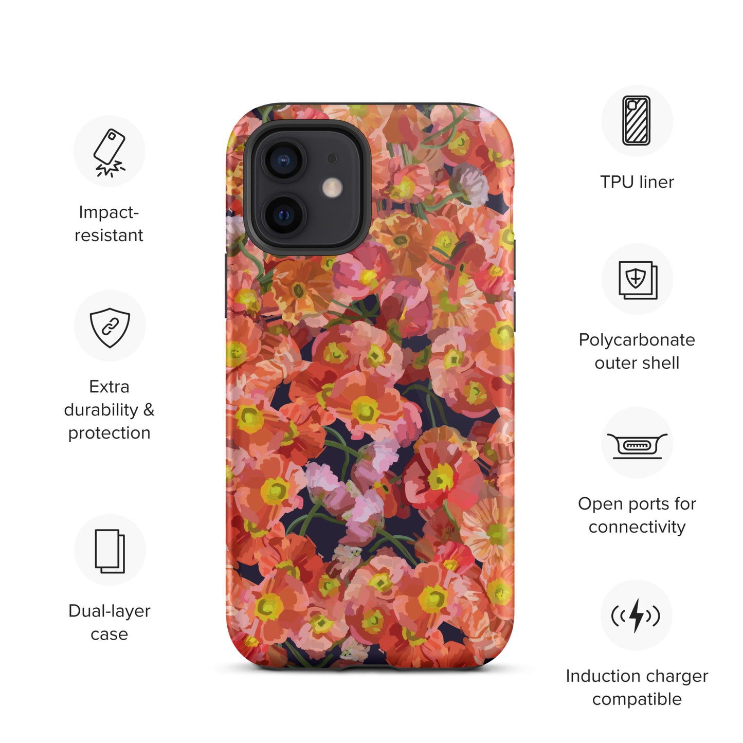 Poppies Tough iPhone case