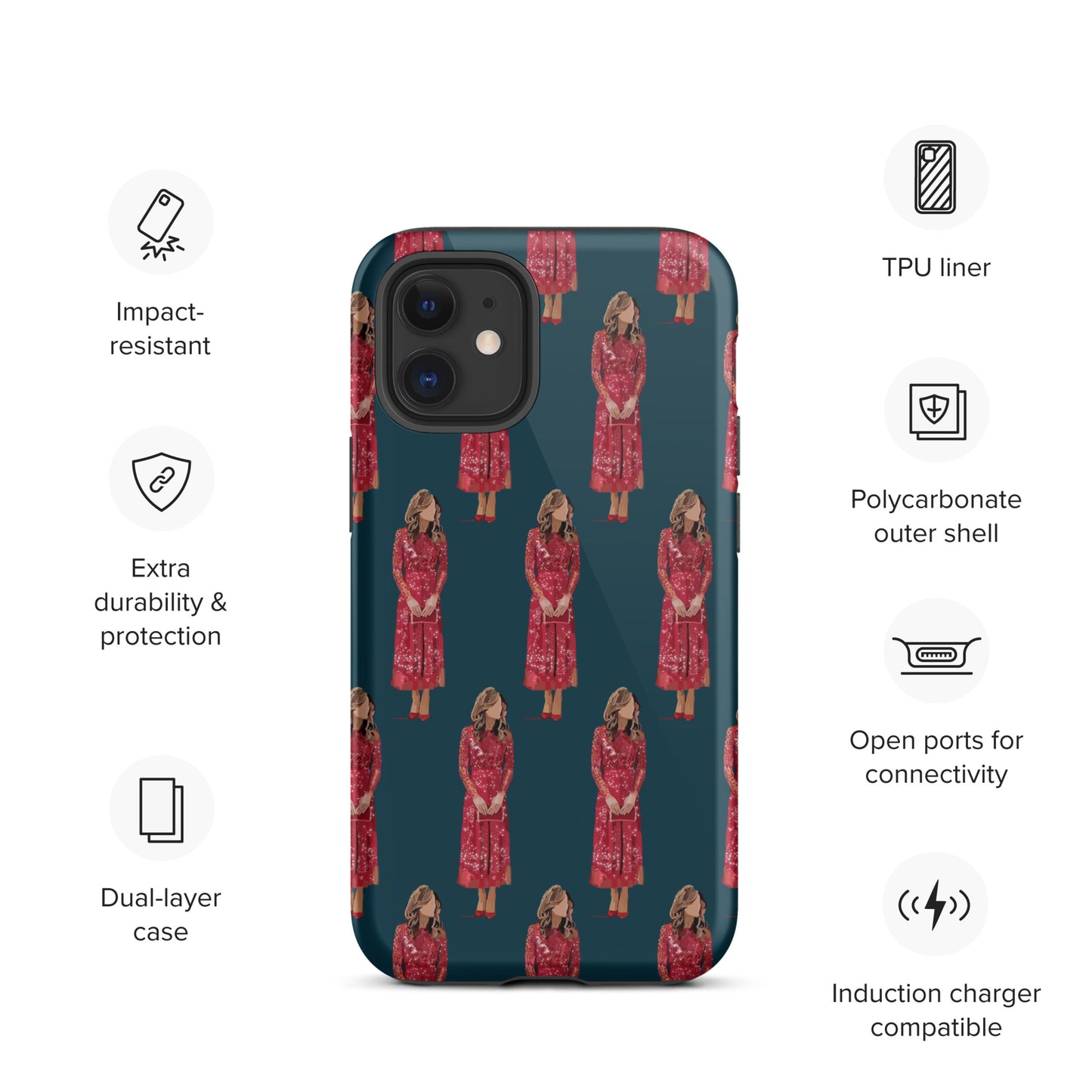 Kate in red Tough iPhone case