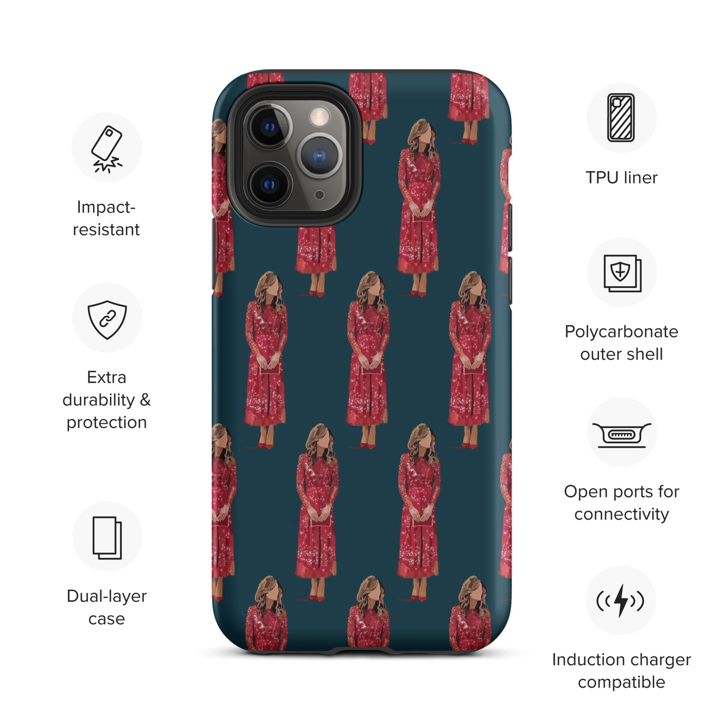 Kate in red Tough iPhone case