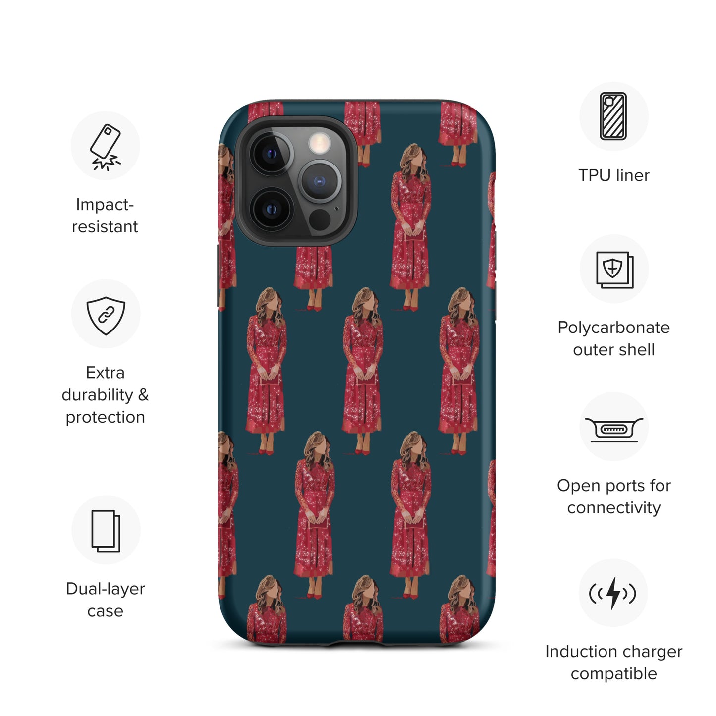 Kate in red Tough iPhone case