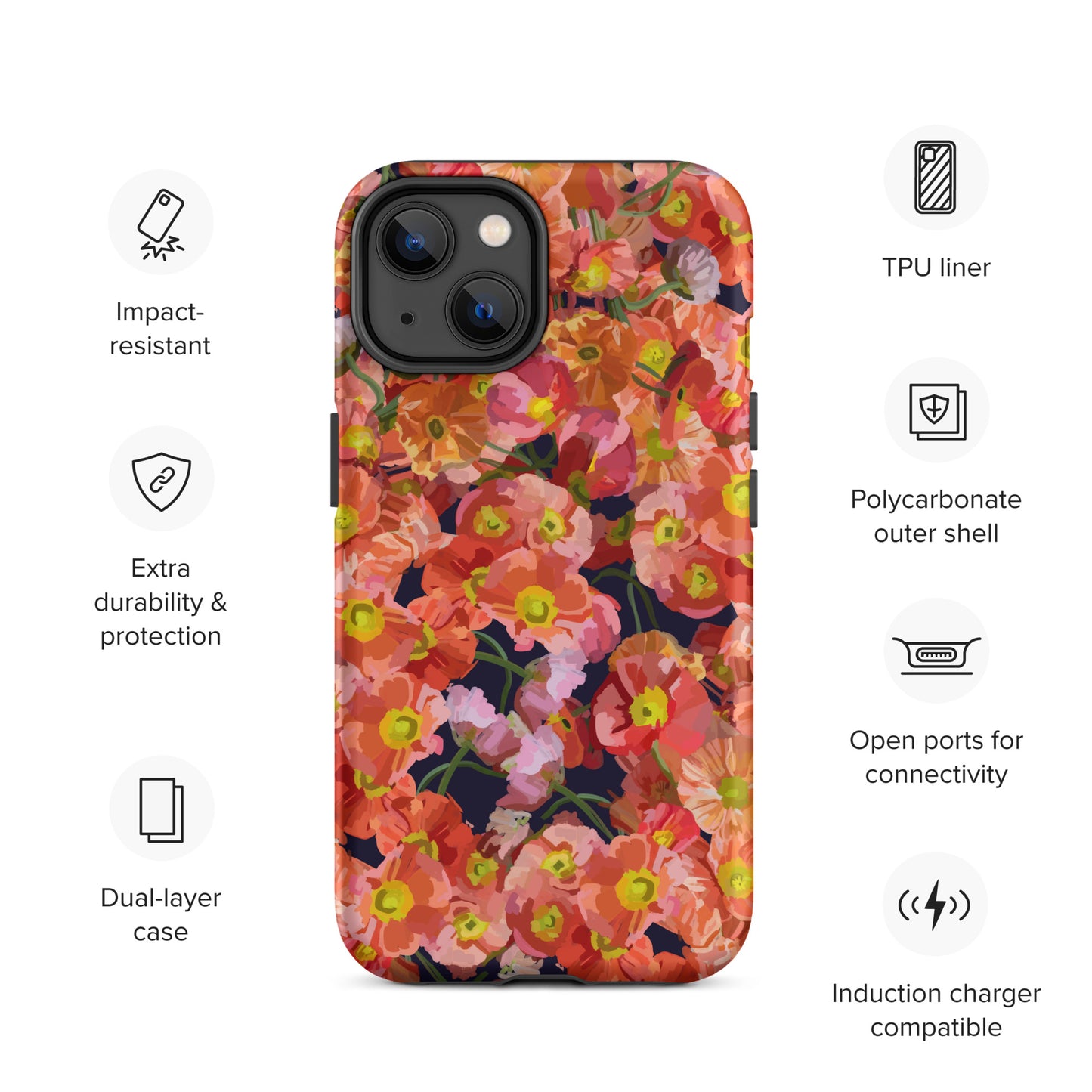 Poppies Tough iPhone case