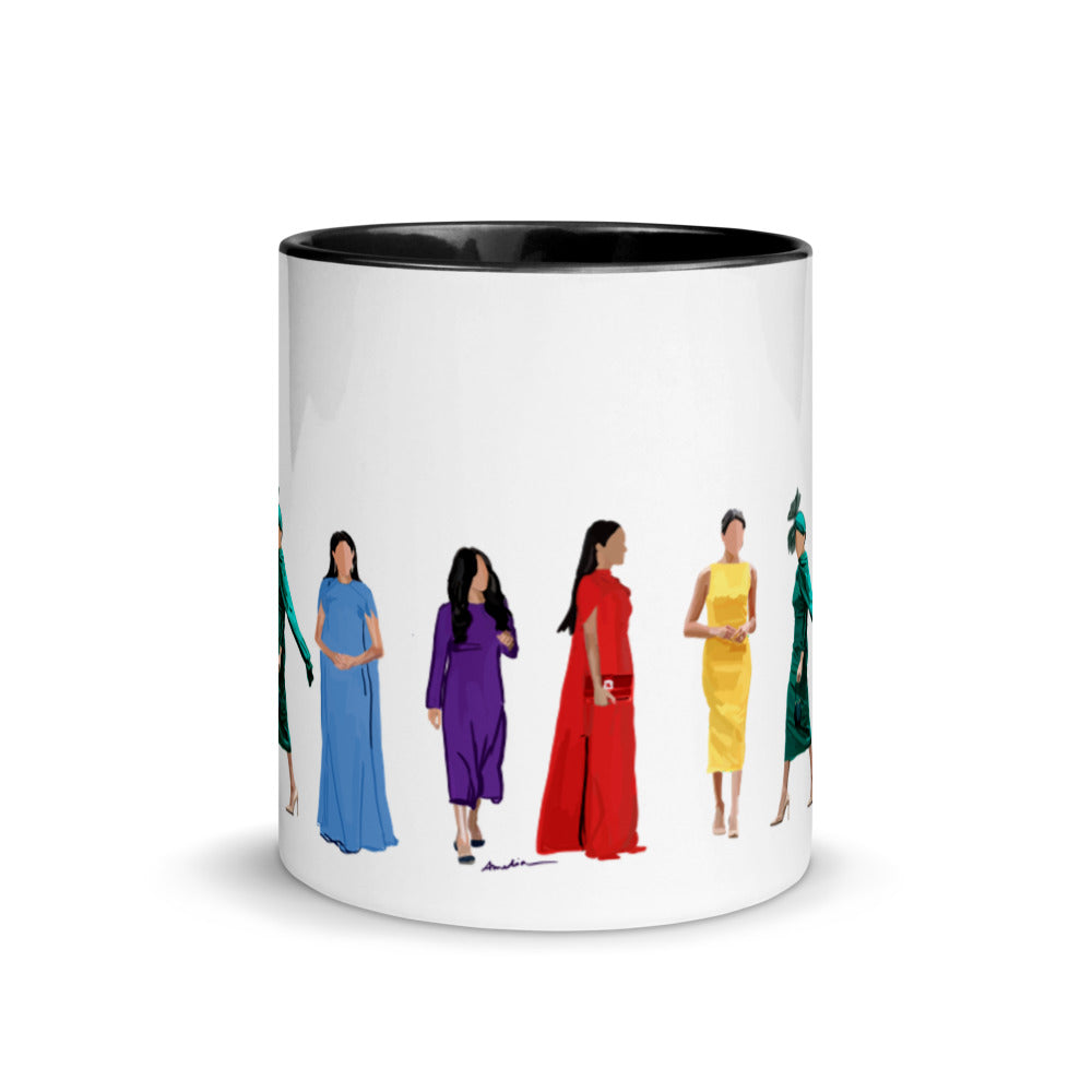 Rainbow Meg Mug with Color Inside