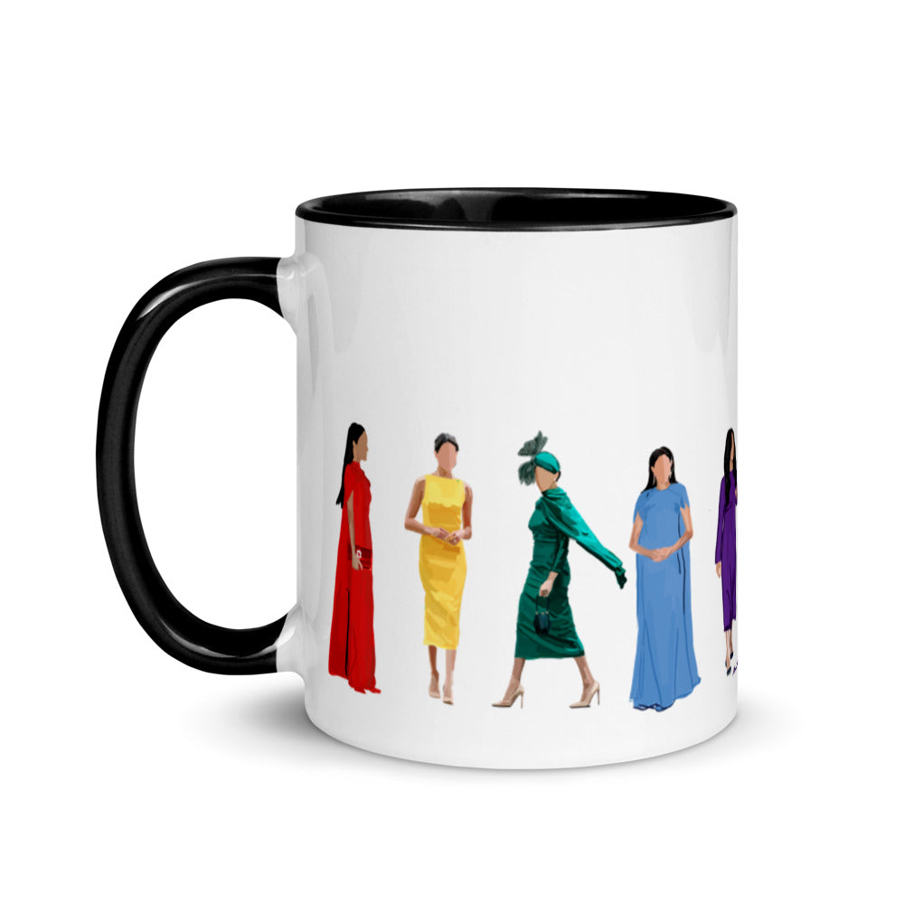 Rainbow Meg Mug with Color Inside