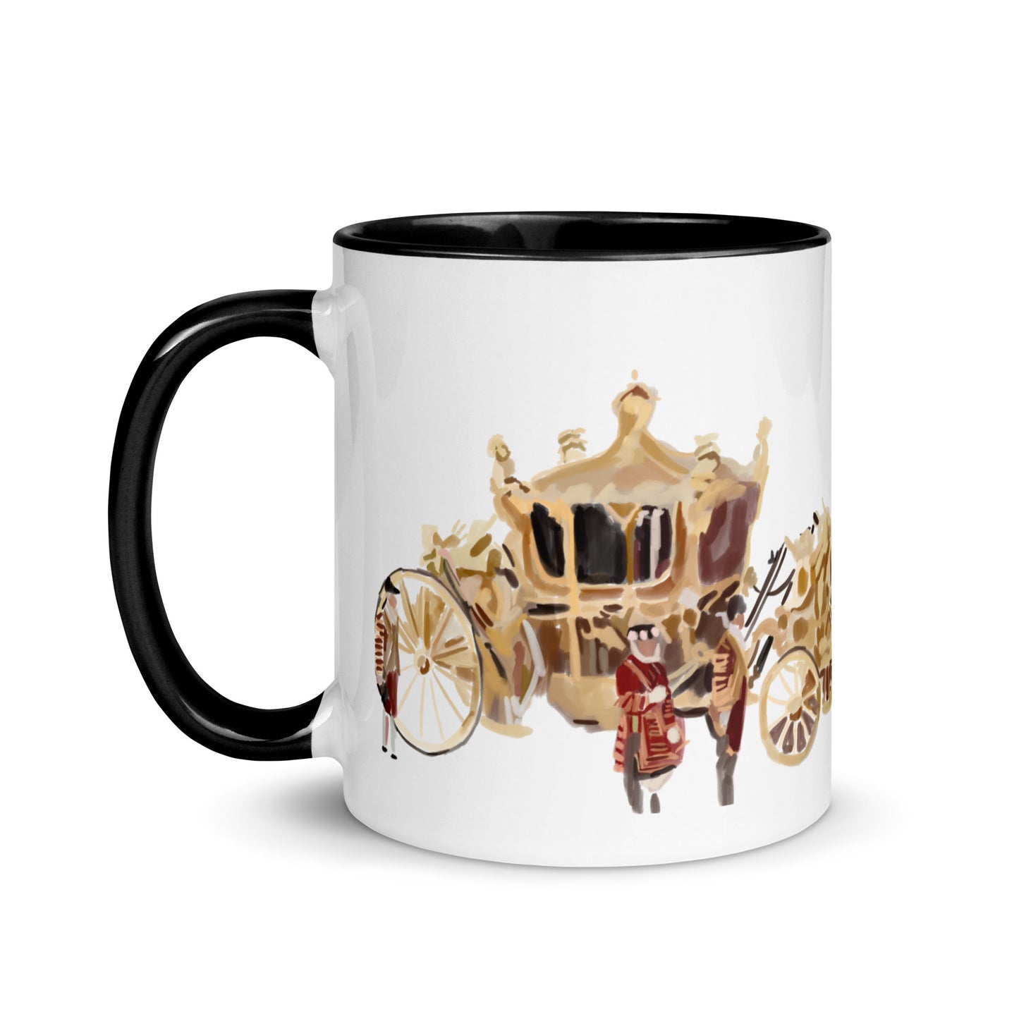 Golden Carriage Mug with Color Inside