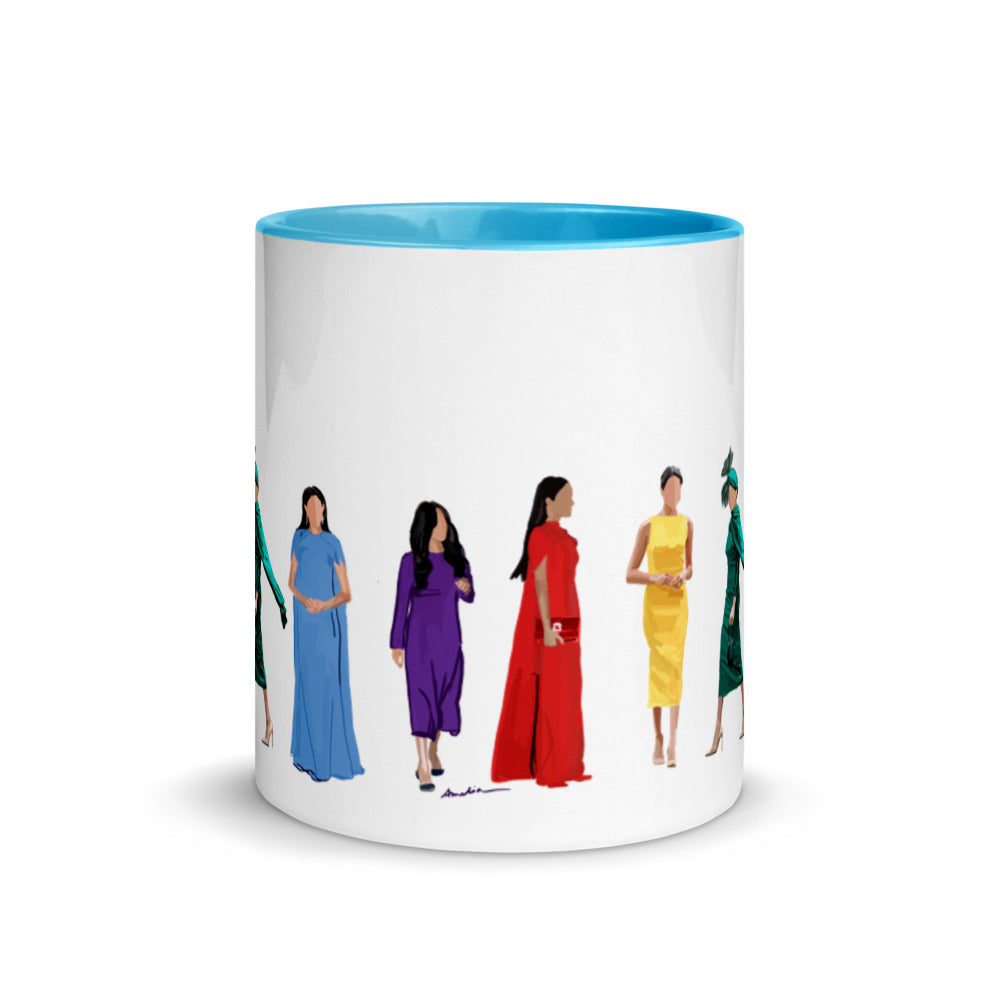 Rainbow Meg Mug with Color Inside