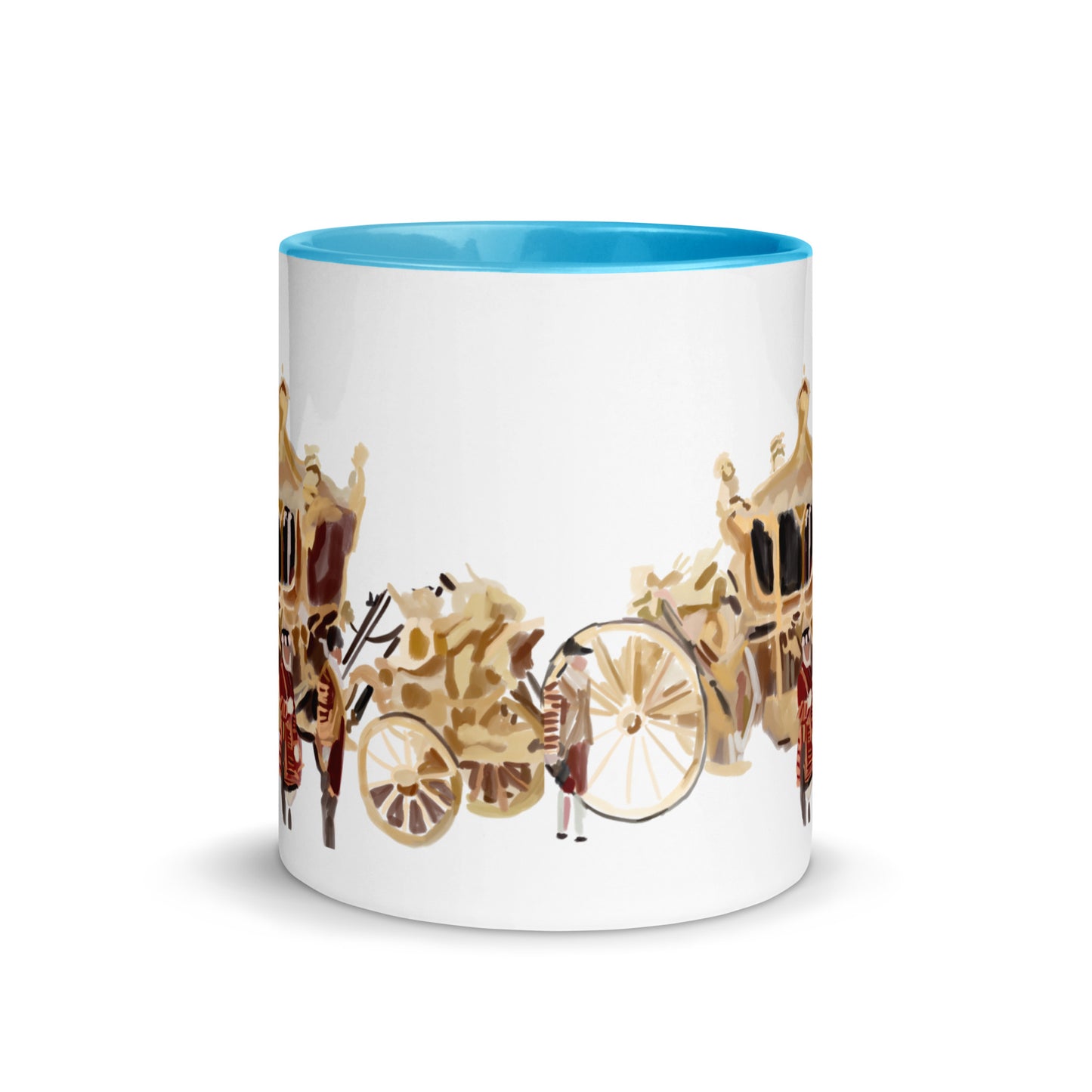 Golden Carriage Mug with Color Inside