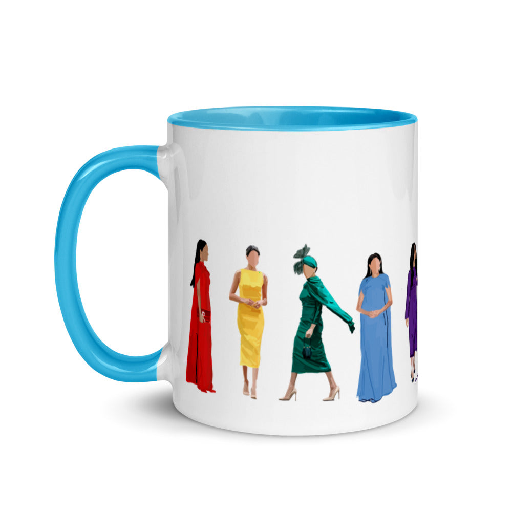 Rainbow Meg Mug with Color Inside