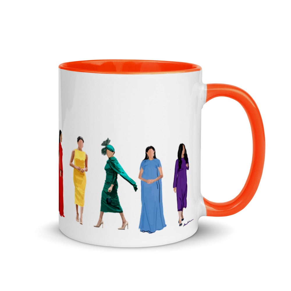 Rainbow Meg Mug with Color Inside