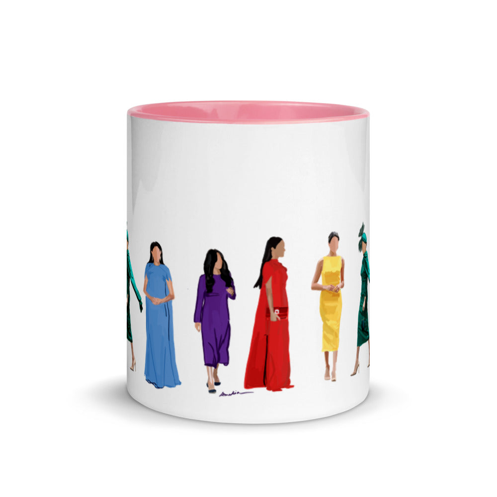 Rainbow Meg Mug with Color Inside