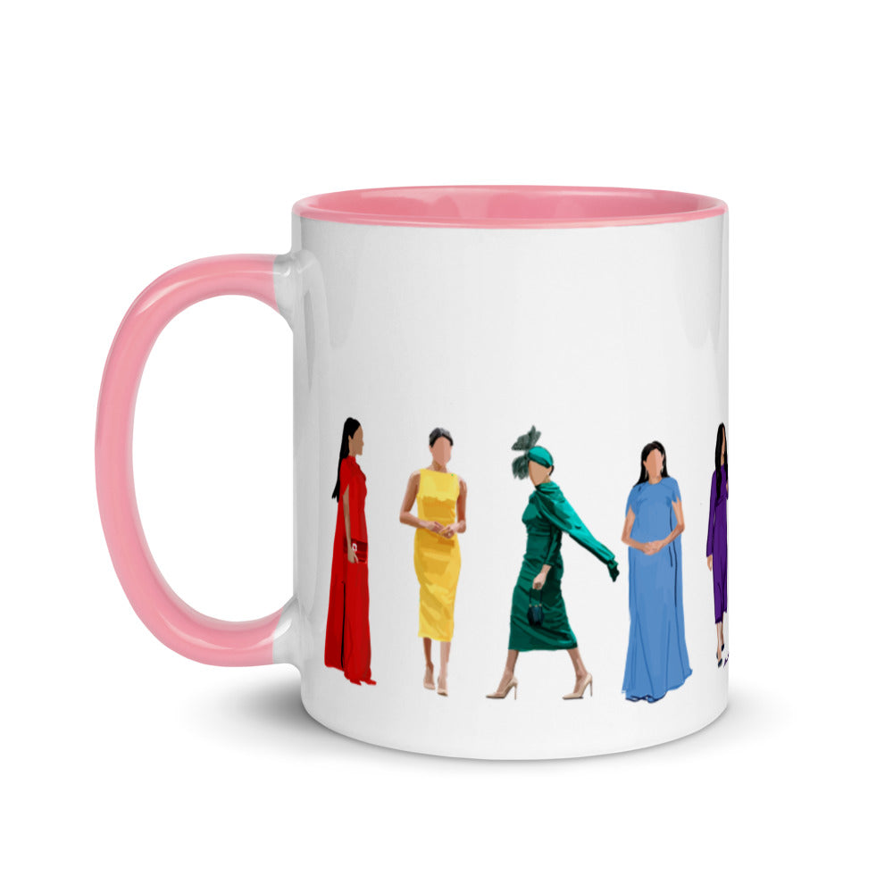 Rainbow Meg Mug with Color Inside