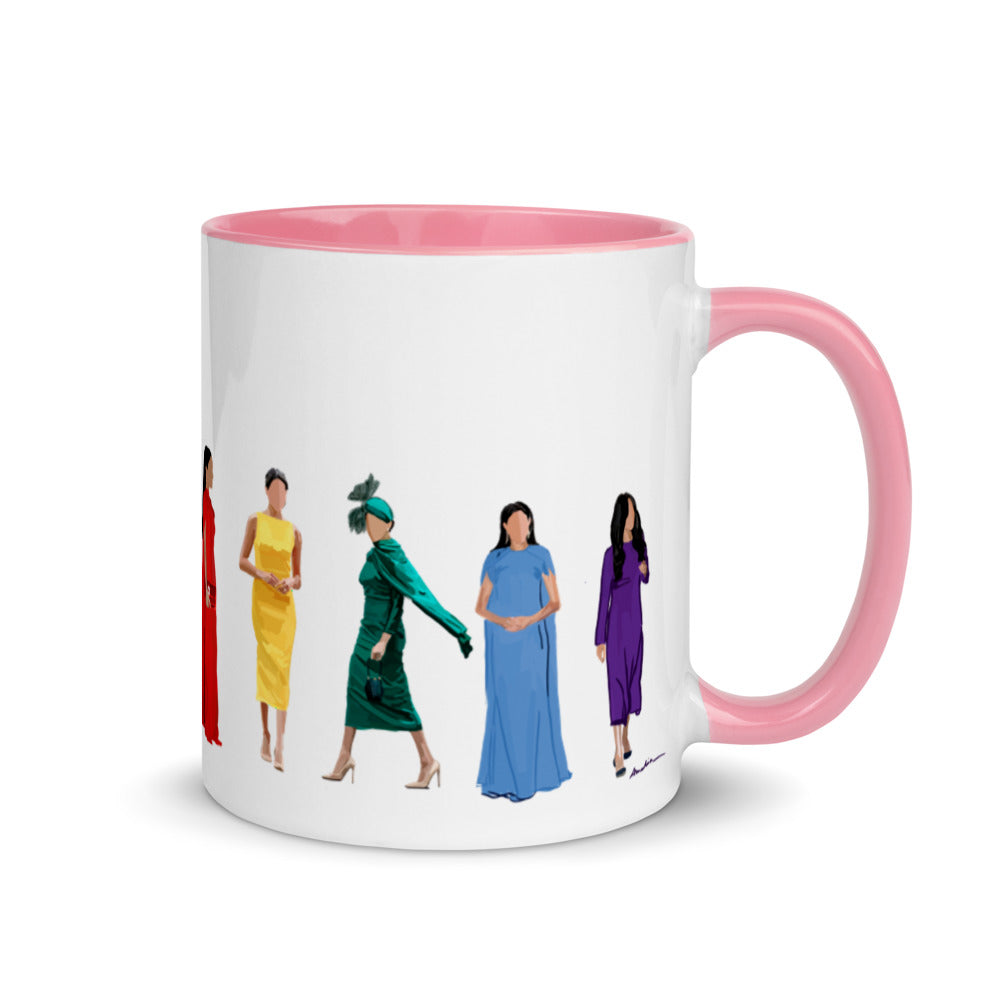Rainbow Meg Mug with Color Inside