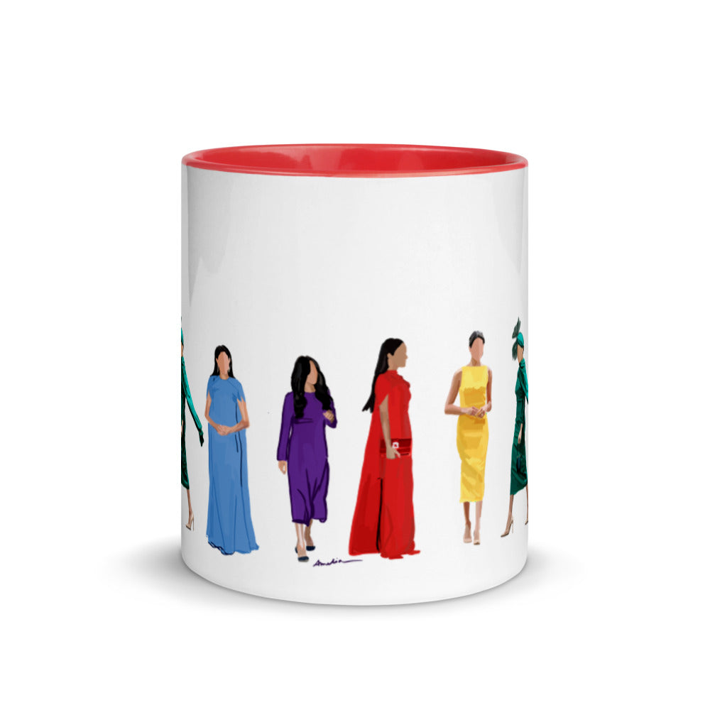 Rainbow Meg Mug with Color Inside