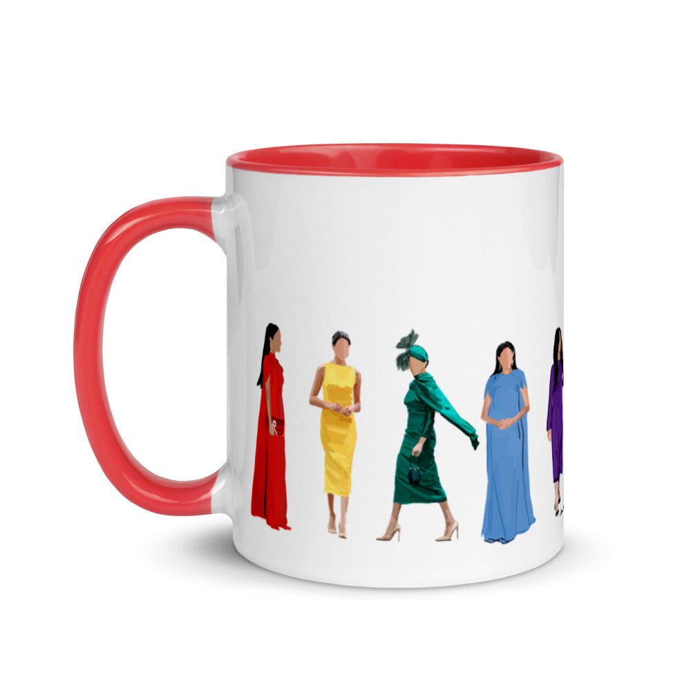 Rainbow Meg Mug with Color Inside