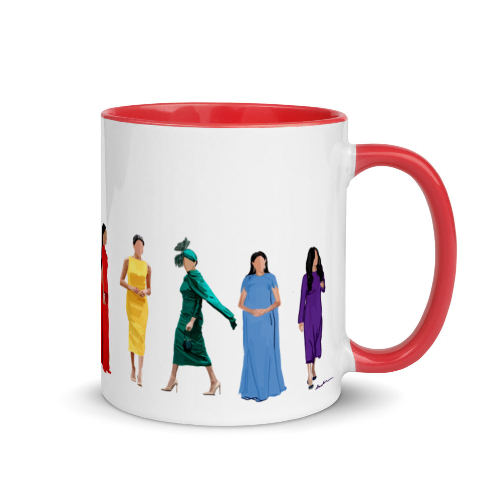 Rainbow Meg Mug with Color Inside