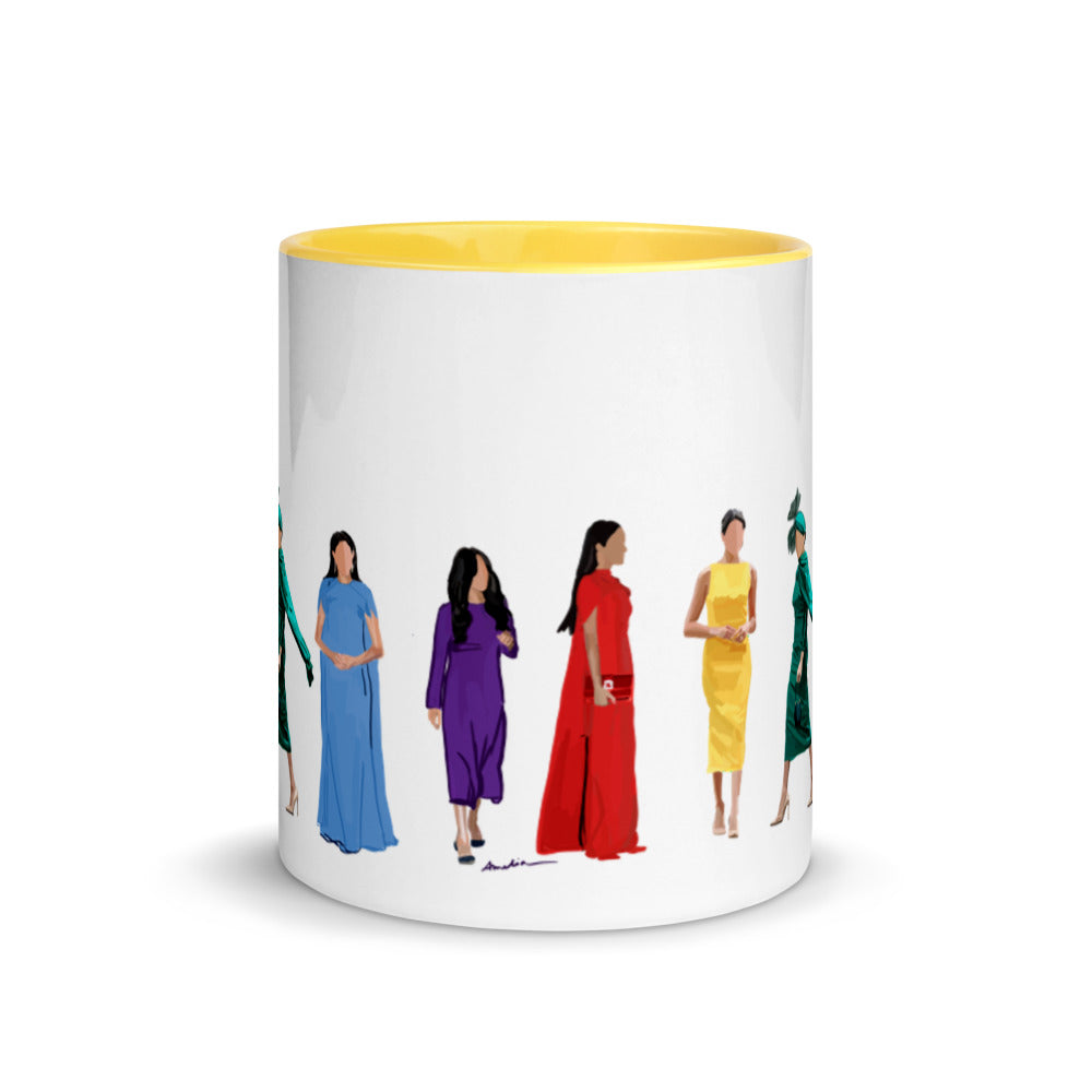 Rainbow Meg Mug with Color Inside