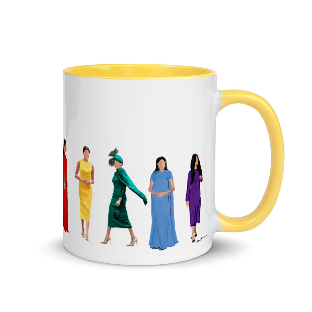 Rainbow Meg Mug with Color Inside