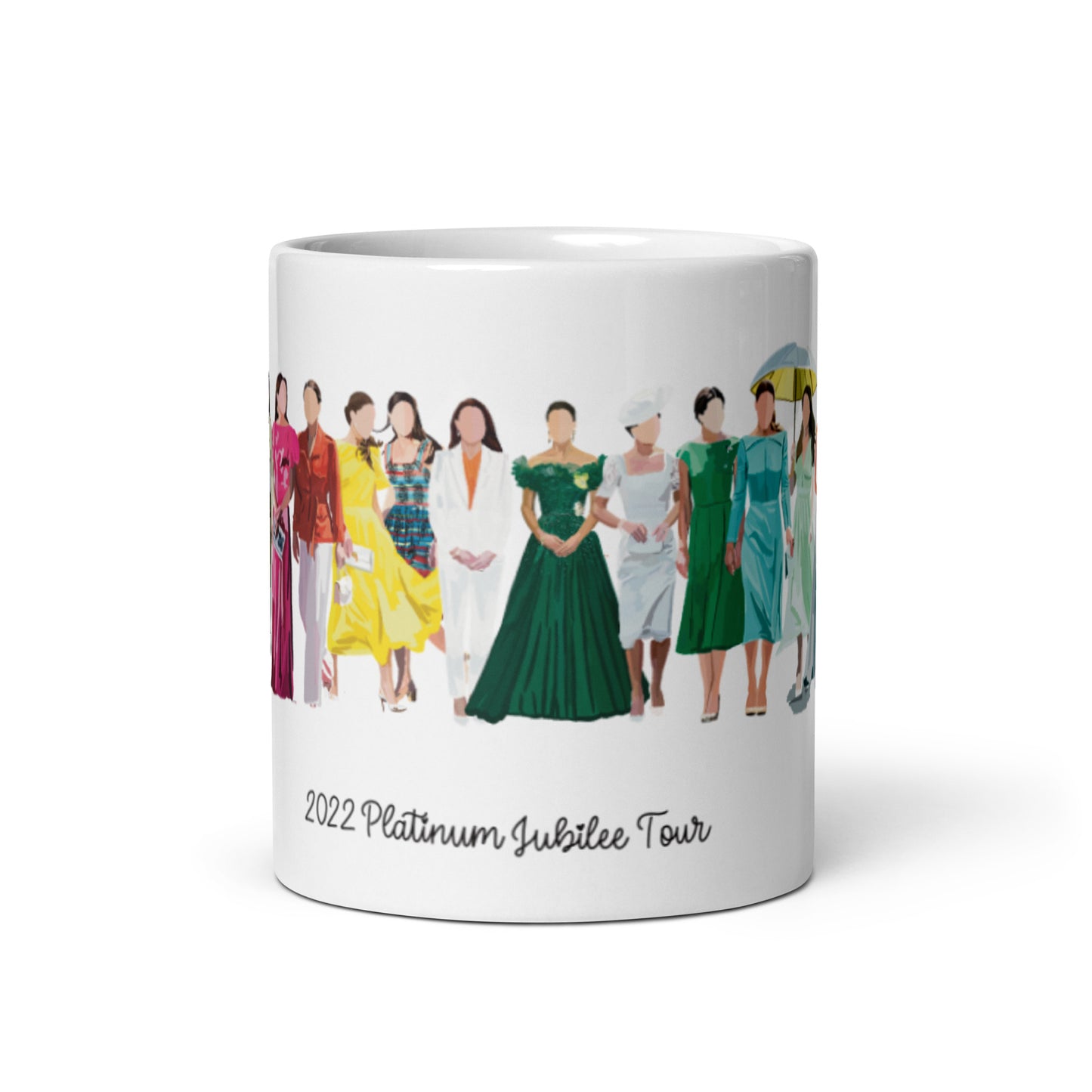 Kate jubilee tour White glossy mug