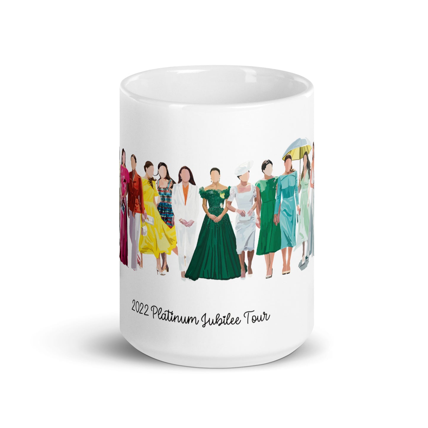 Kate jubilee tour White glossy mug